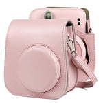 Bolsa de Corpo Inteiro para Câmara em Pele de Cor Sólida com Correia para FUJIFILM Instax mini 11