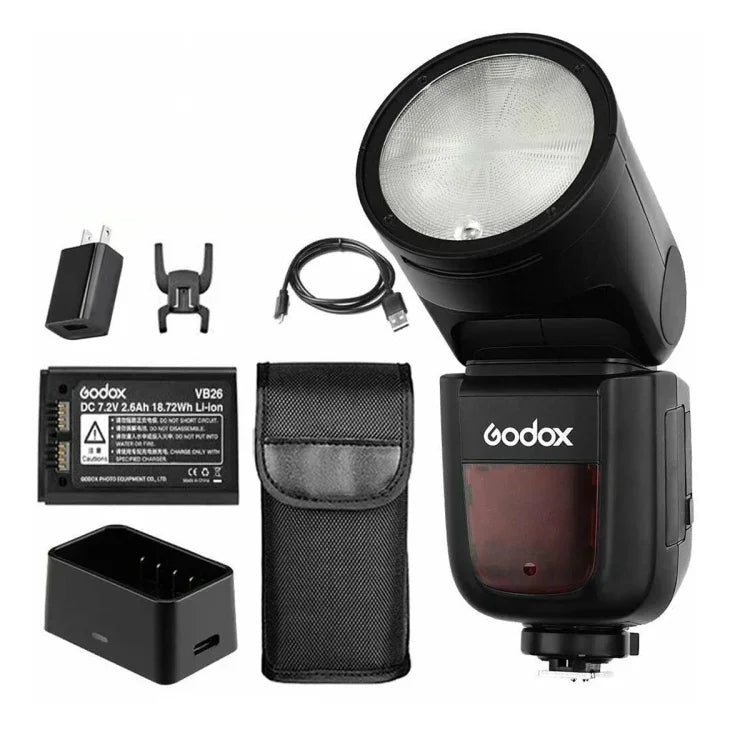 Flash Speedlite Godox V1C Cabeça Redonda TTL para Canon, V1C para Canon