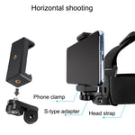 Correia Elástica Ajustável para Montagem na Cabeça com Suporte para Telemóvel, Parafuso e Adaptador em S para GoPro HERO10 Black / HERO9 Black /8 /7 /6 /5, Xiaoyi e Outras Câmaras de Ação, Smartphones