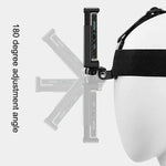 Correia Elástica Ajustável para Montagem na Cabeça com Suporte para Telemóvel, Parafuso e Adaptador em S para GoPro HERO10 Black / HERO9 Black /8 /7 /6 /5, Xiaoyi e Outras Câmaras de Ação, Smartphones