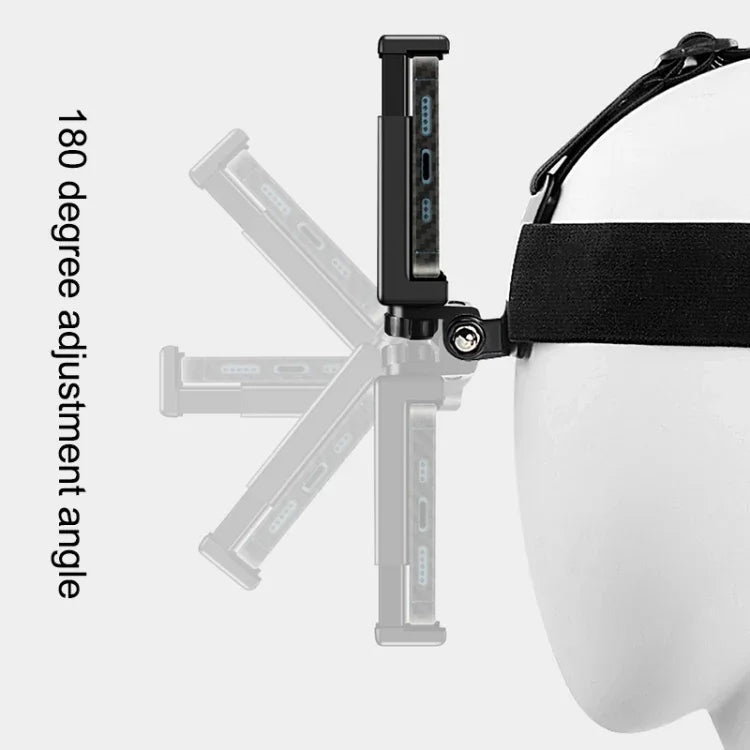 Correia Elástica Ajustável para Montagem na Cabeça com Suporte para Telemóvel, Parafuso e Adaptador em S para GoPro HERO10 Black / HERO9 Black /8 /7 /6 /5, Xiaoyi e Outras Câmaras de Ação, Smartphones