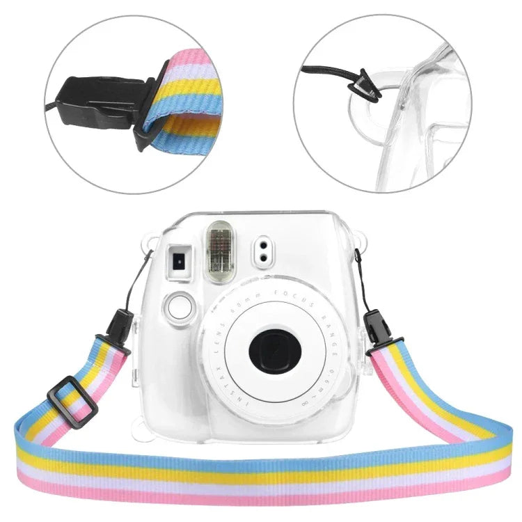 Capa Protetora de Cristal com Alça para FUJIFILM instax mini 9 / mini 8+ / mini 8, Para FUJIFILM instax mini 9