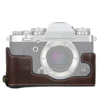 Base de Capa Metade para Câmara em Pele PU com Rosca de 1/4 polegada para FUJIFILM X-T3/X-T2, Para FUJIFILM X-T3