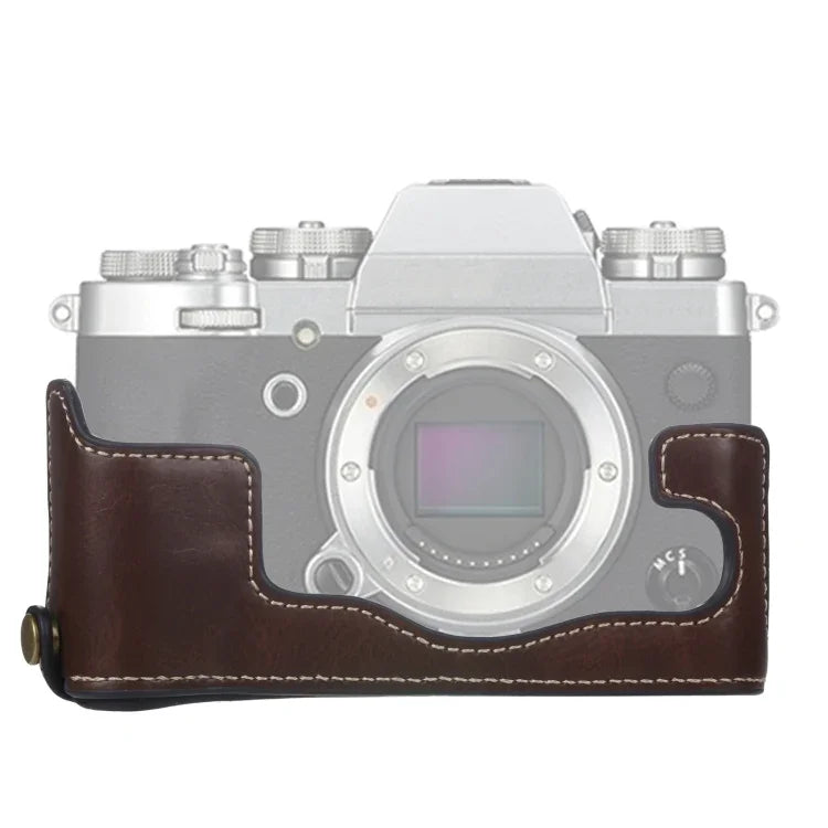 Base de Capa Metade para Câmara em Pele PU com Rosca de 1/4 polegada para FUJIFILM X-T3/X-T2, Para FUJIFILM X-T3