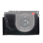 Base de Estojo Metade para Câmara em Pele PU com Rosca de 1/4 polegadas para Leica Q2, Para Leica Q2