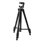 Tripé Dobrável de Liga de Alumínio de 4 Secções com Cabeça Tridimensional de 130cm, L-3130 Prateado, L-3130 Preto, L-3130 Dourado Champanhe