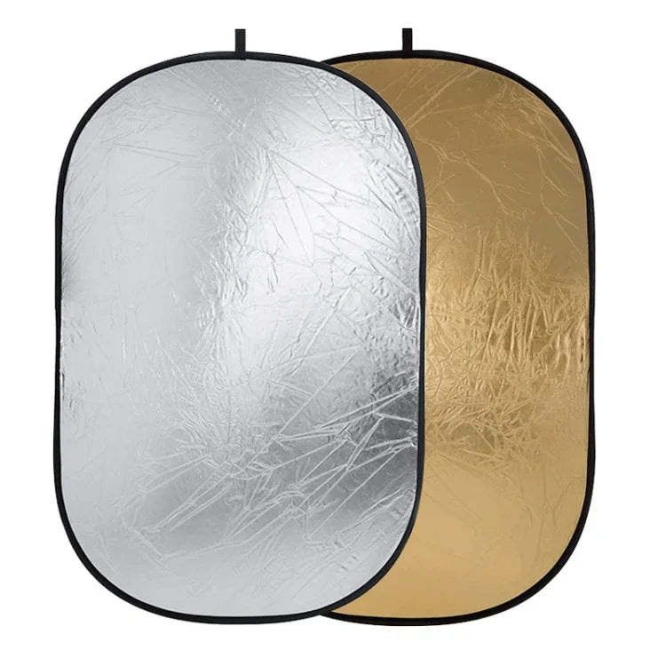 Godox FT01 Reflector Oval Dobrável 2 em 1 Ouro / Prateado, Tamanho: 150 x 200cm, 2 em 1 150 x 200cm