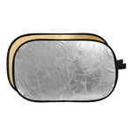 Godox FT01 Reflector Oval Dobrável 2 em 1 Ouro / Prateado, Tamanho: 150 x 200cm, 2 em 1 150 x 200cm