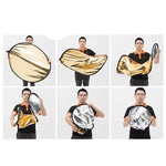 Godox FT01 Reflector Oval Dobrável 2 em 1 Ouro / Prateado, Tamanho: 150 x 200cm, 2 em 1 150 x 200cm