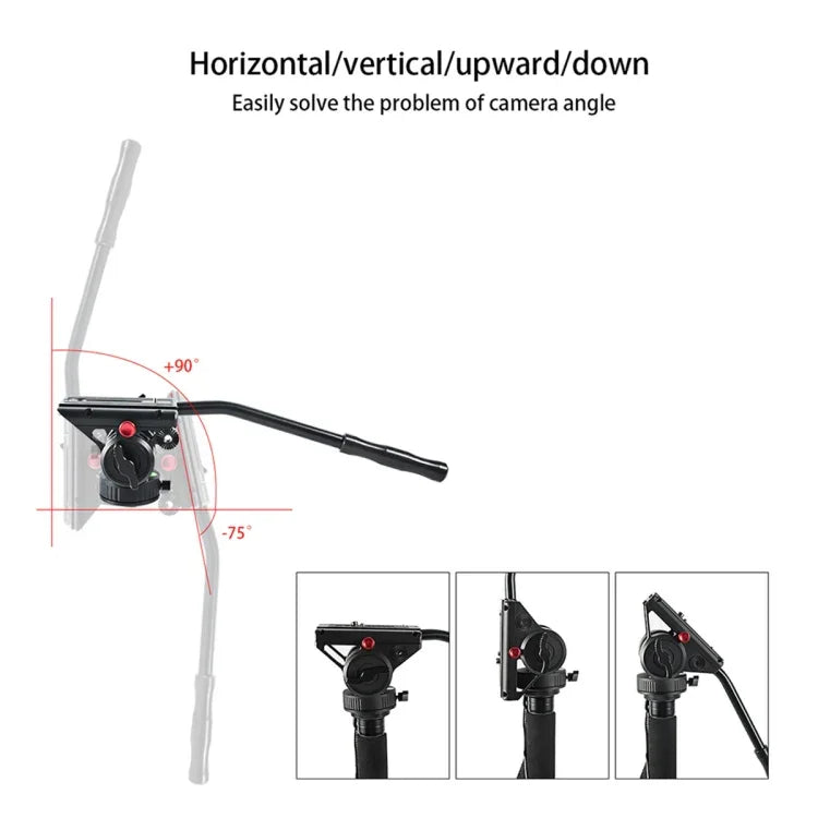 Cabeça de Tripé de Ação com Arrasto Fluido Pesado e Panorâmica de 360 Graus BEXIN VH-105, VH-105