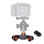 Carro Dolly de Roda para Câmara YELANGU L4X II com Carril Elétrico Deslizante, 3 Rodas, Polia de Vídeo com Controlo Remoto para DSLR / Câmaras DV Domésticas, GoPro, Smartphones, Carga: 3kg, Carro Dolly L4X Preto