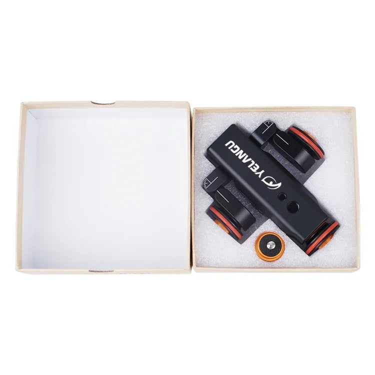Carro Dolly de Roda para Câmara YELANGU L4X II com Carril Elétrico Deslizante, 3 Rodas, Polia de Vídeo com Controlo Remoto para DSLR / Câmaras DV Domésticas, GoPro, Smartphones, Carga: 3kg, Carro Dolly L4X Preto
