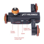 Carro Dolly de Roda para Câmara YELANGU L4X II com Carril Elétrico Deslizante, 3 Rodas, Polia de Vídeo com Controlo Remoto para DSLR / Câmaras DV Domésticas, GoPro, Smartphones, Carga: 3kg, Carro Dolly L4X Preto