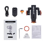 Carro Dolly de Roda para Câmara YELANGU L4X II com Carril Elétrico Deslizante, 3 Rodas, Polia de Vídeo com Controlo Remoto para DSLR / Câmaras DV Domésticas, GoPro, Smartphones, Carga: 3kg, Carro Dolly L4X Preto