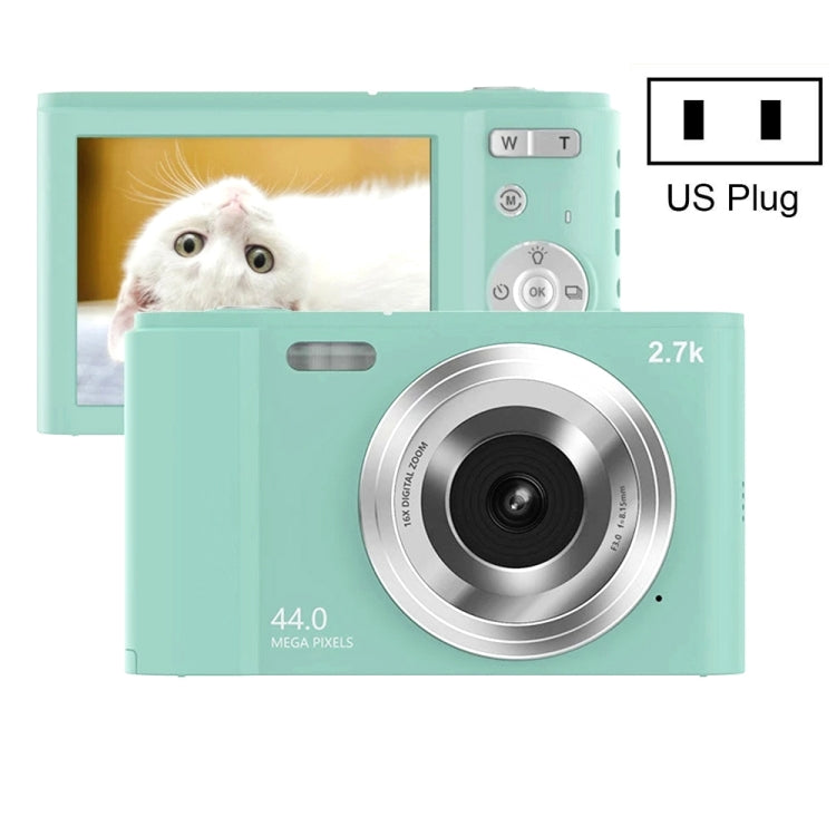 Câmara Digital DC302 2,88 polegadas 44MP Zoom 16X 2.7K Full HD Câmara Cartão para Crianças, Ficha US, DC302, Ficha US