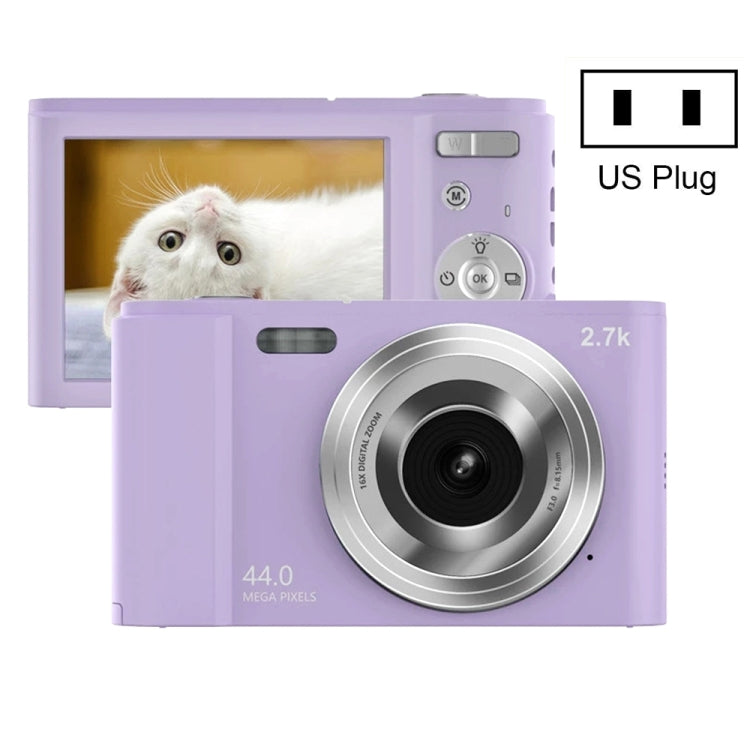 Câmara Digital DC302 2,88 polegadas 44MP Zoom 16X 2.7K Full HD Câmara Cartão para Crianças, Ficha US, DC302, Ficha US