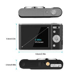 Câmara Digital DC302 2,88 polegadas 44MP Zoom 16X 2.7K Full HD Câmara Cartão para Crianças, Ficha US, DC302, Ficha US