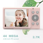 Câmara Digital DC402 2,4 polegadas 44MP Zoom 16X 1080P Full HD Câmara Cartão para Crianças, Ficha EU, Ficha EU
