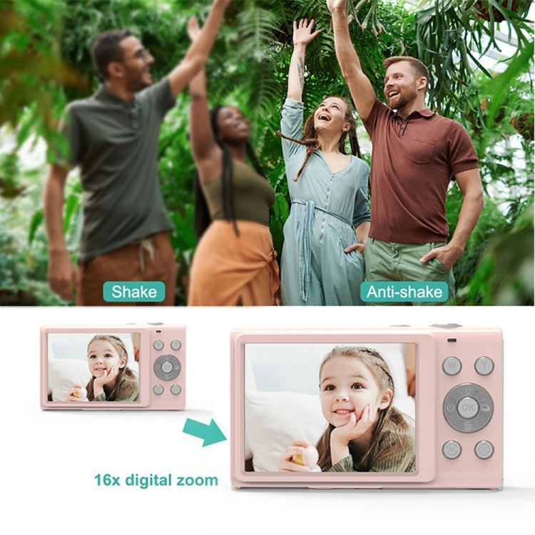 Câmara Digital DC402 2,4 polegadas 44MP Zoom 16X 1080P Full HD Câmara Cartão para Crianças, Ficha EU, Ficha EU