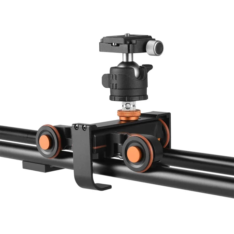 YELANGU L4X-BE YLG1817A Trilho Deslizante de Liga de Alumínio de 60cm + Carrinho de Rolamento com Polia de Vídeo de 3 Rodas para Câmaras SLR / Câmaras de Vídeo, Trilho de 60cm L4X-BE + Carrinho