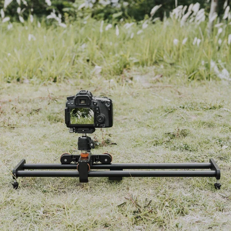 YELANGU L4X-BE YLG1817A Trilho Deslizante de Liga de Alumínio de 60cm + Carrinho de Rolamento com Polia de Vídeo de 3 Rodas para Câmaras SLR / Câmaras de Vídeo, Trilho de 60cm L4X-BE + Carrinho