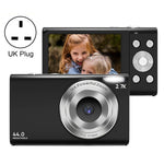 Câmara Digital DC402 2,4 polegadas 44MP Zoom 16X 2.7K Full HD Câmara Cartão para Crianças, Ficha UK, Ficha UK