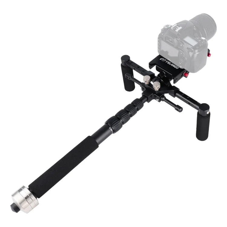 YELANGU S300 Rig Multifuncional 4 em 1 + Rig de Ombro Duplo Manual + Monopé + Estabilizador para Câmaras / Câmaras SLR, Intervalo de Altura: 63cm-170cm, YELANGU S300