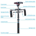 YELANGU S300 Rig Multifuncional 4 em 1 + Rig de Ombro Duplo Manual + Monopé + Estabilizador para Câmaras / Câmaras SLR, Intervalo de Altura: 63cm-170cm, YELANGU S300