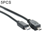 5 PCS Cabo de Dados Micro USB para Mini USB OTG de 30cm com 8 Pinos para Nikon, Micro para Mini 8 Pinos para Nikon