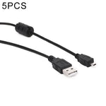 5 PCS Cabo de Dados e Carregamento USB 2.0 de 1.5m Mini 8 Pinos para Nikon D5100 / D610, Mini 8 Pinos USB