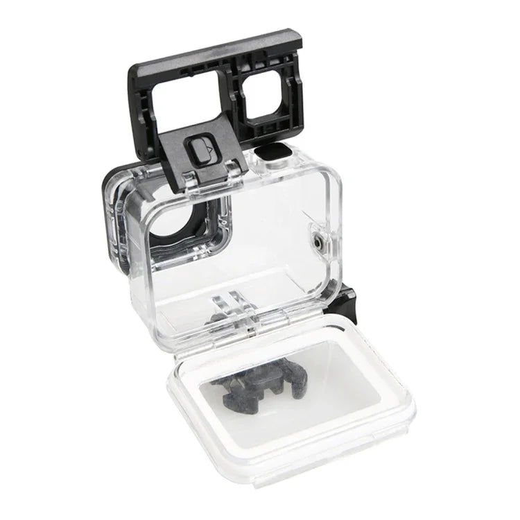 Para GoPro HERO6 /5 Ecrã Tátil Caixa Protetora Subaquática 45m com Fecho Montagem Básica & Parafuso, Sem Necessidade de Remover a Lente, Subaquática 45m