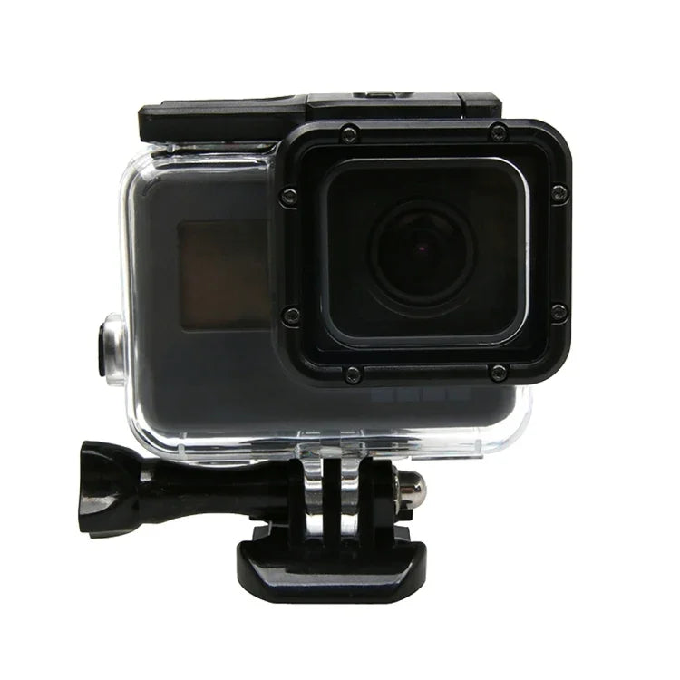 Para GoPro HERO6 /5 Ecrã Tátil Caixa Protetora Subaquática 45m com Fecho Montagem Básica & Parafuso, Sem Necessidade de Remover a Lente, Subaquática 45m