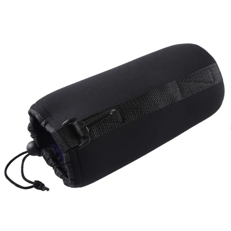 4 Peças de Bolsa de Transporte para Lentes de Câmara SLR em Neopreno com Mosquetão, Tamanhos: 10x22cm, 10x14cm, 10x18cm, 8x10cm, 4 Tamanhos