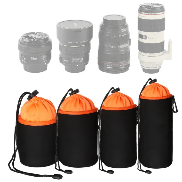 Bolsa para Lentes de Câmara SLR 4 em 1 Bolsa para Lente Micro Single Bolsa Interna para Lente Bolsa Impermeável Protetora com Veludo Reforçado, 4 em 1