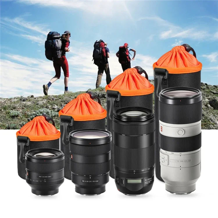 Bolsa para Lentes de Câmara SLR 4 em 1 Bolsa para Lente Micro Single Bolsa Interna para Lente Bolsa Impermeável Protetora com Veludo Reforçado, 4 em 1