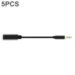 5 Peças Cabo Adaptador de Microfone de Áudio 3,5mm Metal 4 Pólos Fêmea para 3 Pólos Macho, Cabo Adaptador de 4 Pólos para 3 Pólos