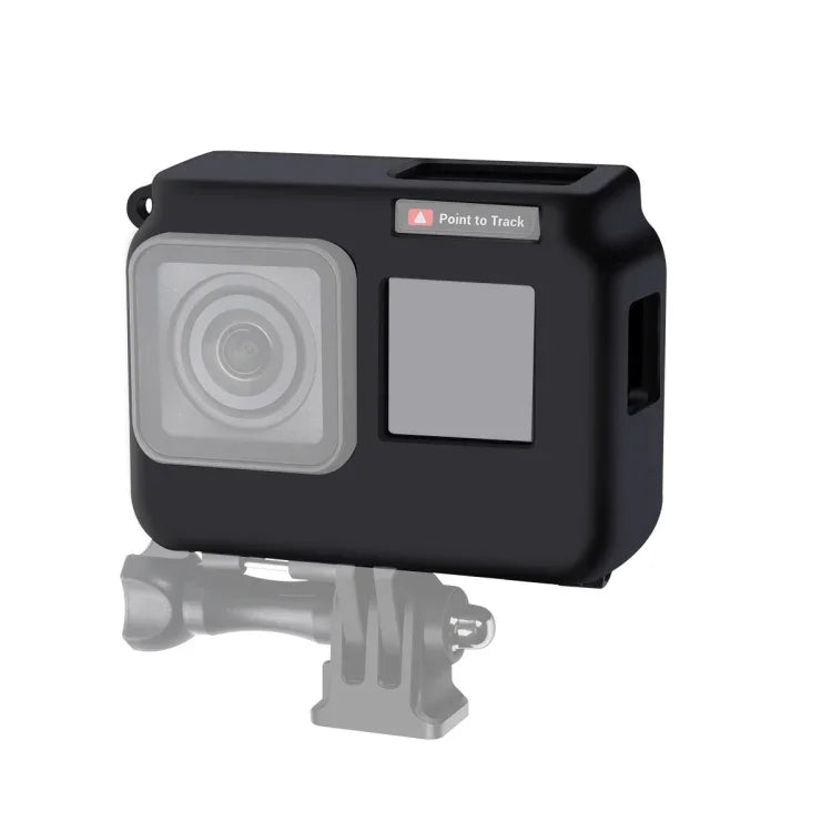 Para Insta360 One R 4K com Estrutura Capa Protetora de Silicone Amortecedora com Tampa para Lente, Estojo 4K + Tampa para Lente