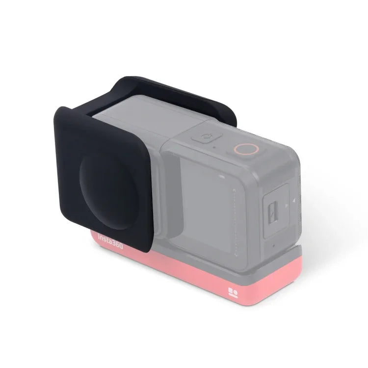 Para Insta360 One R Câmara Panorâmica com Estrutura Capa Protetora de Silicone Amortecedora com Tampa para Lente, Estojo Panorâmico + Tampa para Lente