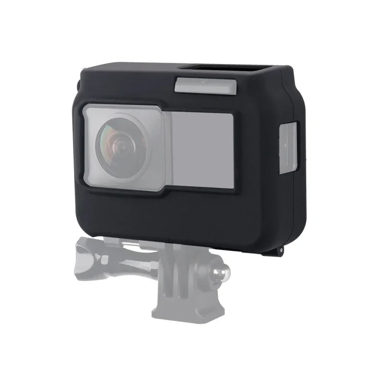 Para Insta360 One R Câmara Panorâmica com Estrutura Capa Protetora de Silicone Amortecedora com Tampa para Lente, Estojo Panorâmico + Tampa para Lente