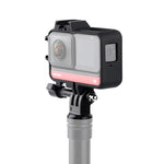 Cage Protetor com Estrutura Plástica com Adaptador de Base para Tripé & Parafuso Longo & Base Cold Shoe para Insta360 One R, Estrutura Cold Shoe
