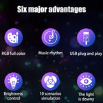 Luz Ambiente RGB LUXCEO Mood2 para Mesa com Ritmo e Controlo Remoto