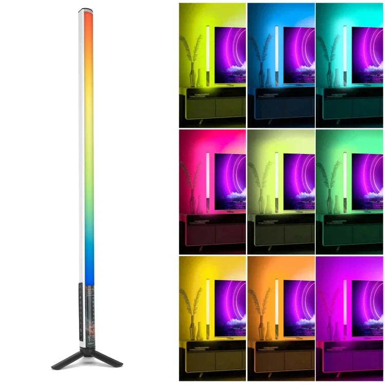 Luz de Preenchimento LED RGB Colorida Atmosférica com Ritmo LUXCeO Mood1 85cm para Vídeo e Fotografia Portátil, Sem Tripé, 85cm