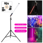 Luz de Preenchimento LED RGB Colorida Atmosférica com Ritmo LUXCeO Mood1 85cm para Vídeo e Fotografia Portátil, Sem Tripé, 85cm