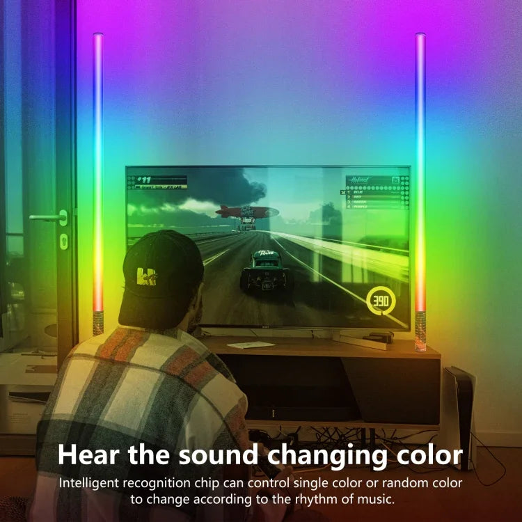 Luz de Preenchimento LED RGB Colorida Atmosférica com Ritmo LUXCeO Mood1 85cm para Vídeo e Fotografia Portátil, Sem Tripé, 85cm