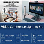Luz LED USB para Vídeo ao Vivo LUXCeO WS66 2500K-9000K Bicolor para Portátil, Luz de Preenchimento para Conferências, WS66