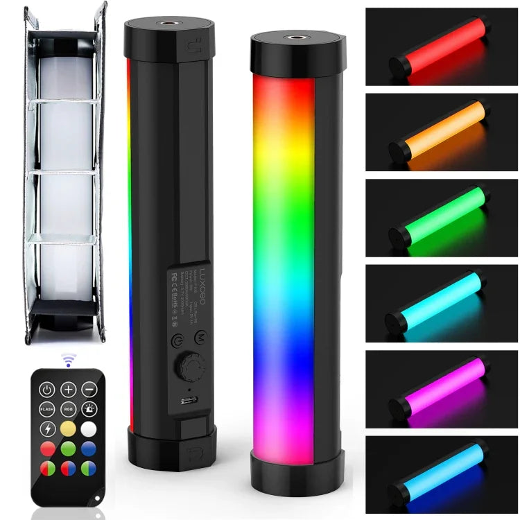 Luz de Preenchimento RGB LUXCeO P100 para Foto e Vídeo com Controlo Remoto e Softbox de Grade, P100+Softbox de Grade