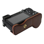 Base de Estojo Metade para Câmara em Pele PU com Rosca de 1/4 polegada para Sony ILCE-A6500 / A6500, Para Sony ILCE-A6500 / A6500
