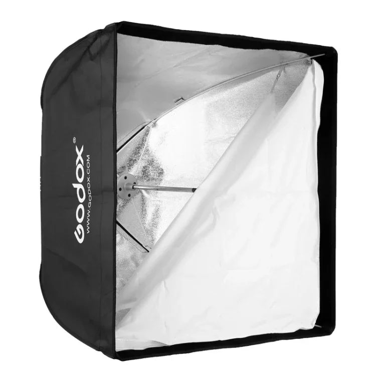 Softbox Retangular Godox 60 x 60cm para Estúdio Fotográfico com Montagem Bowens para Speedlite
