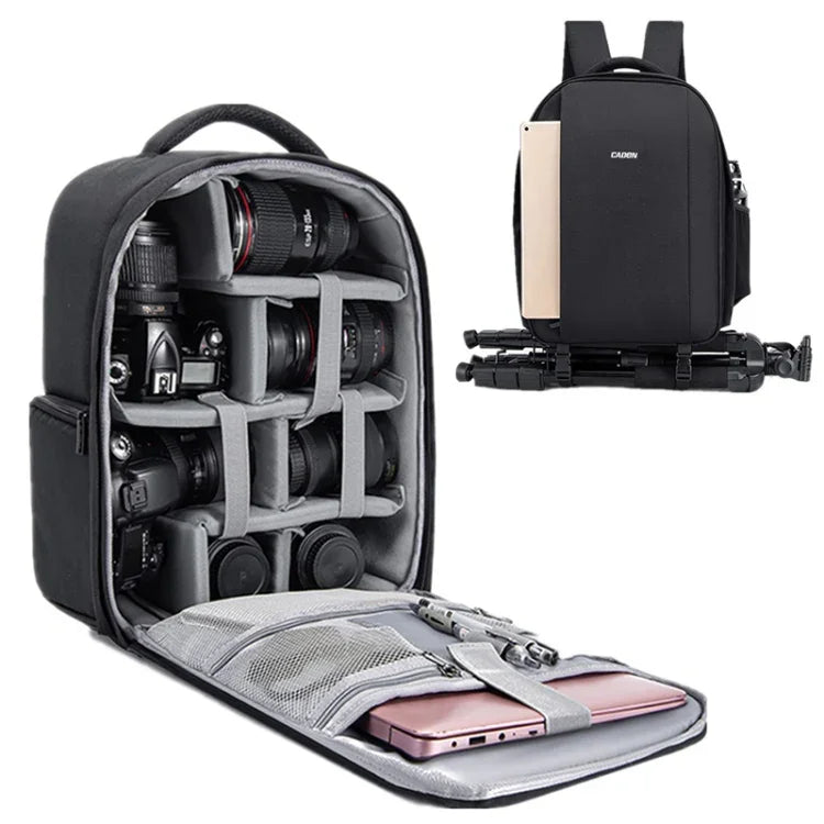 Mochila Fotográfica Multifuncional CADeN para Câmara SLR com Bolsa para Objetivas