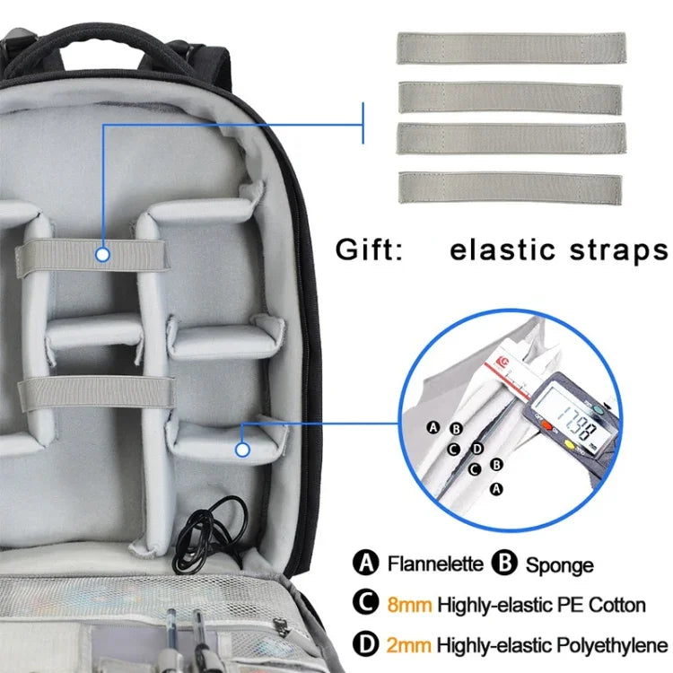 Mochila Fotográfica Multifuncional CADeN para Câmara SLR com Bolsa para Objetivas
